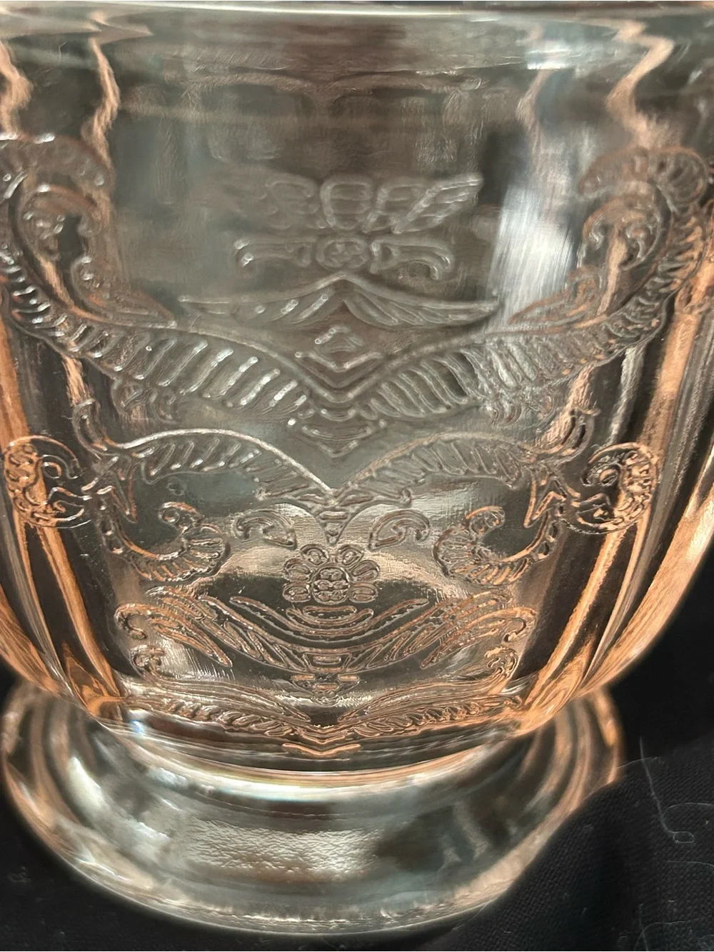 Madrid Pink Federal Glass Footed Creamer/Sauce 1930’s Depression Glass
